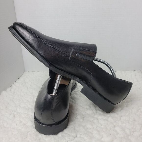 Bruno Magli Dress Shoes Mens Size 11.5 Raging Brown Leather Slip On Loafer